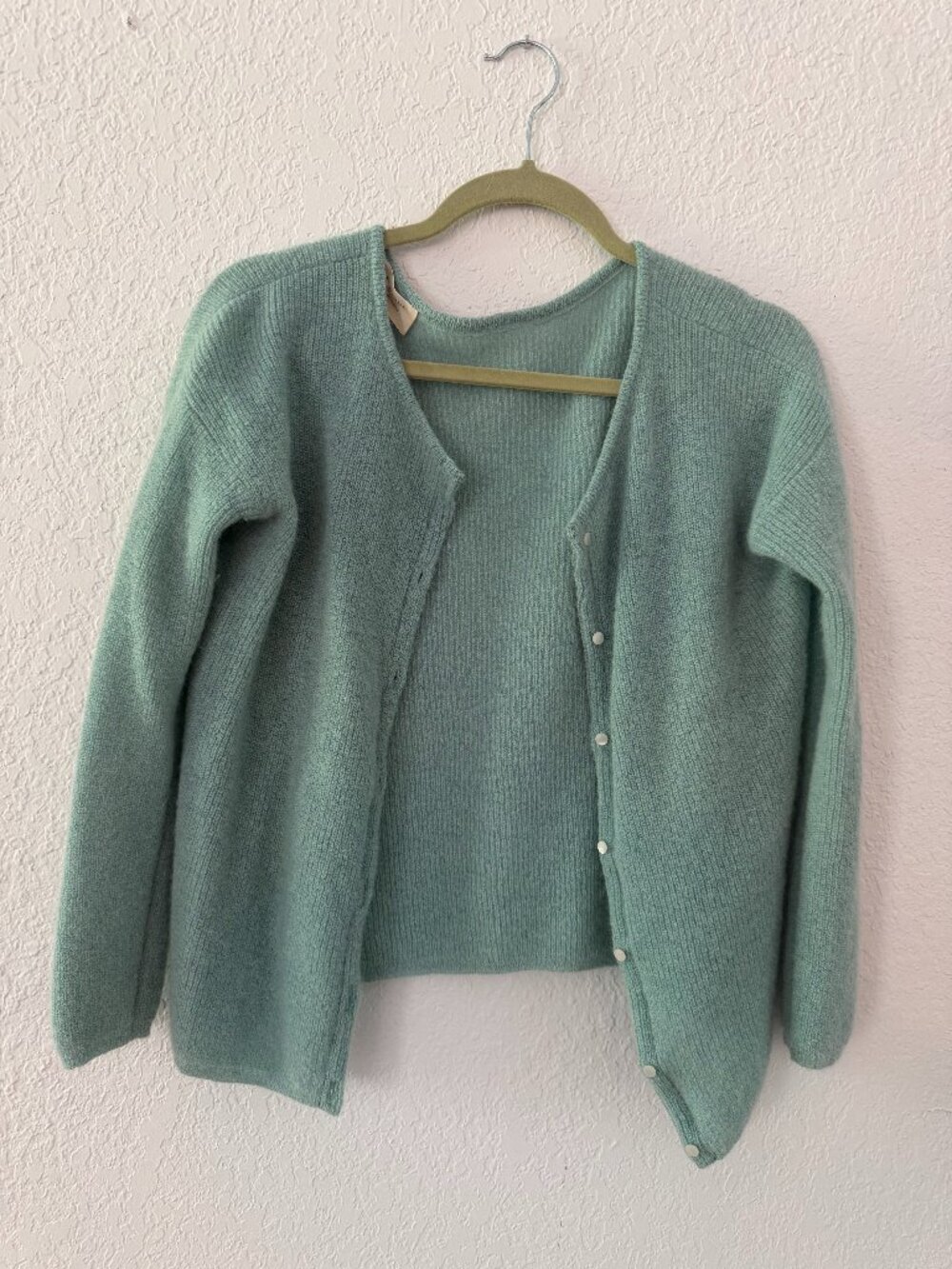 Sezane Gaspard Cardigan Sea Green - Size XXS